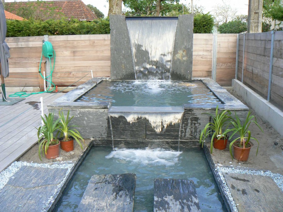 bassin de jardin double